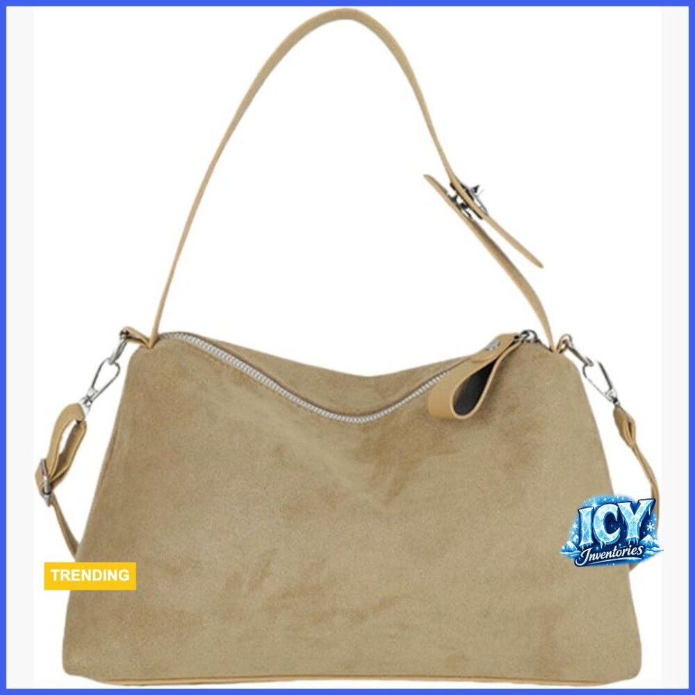 Suede Velvet Vintage Shoulder Bag Tote Hobo Crossbody Purse